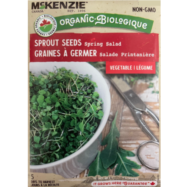 McKenzie Organic Sprout Seed Spring Salad Pkg