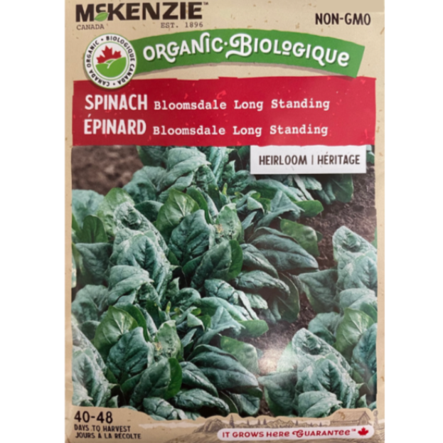 McKenzie Organic Seed Spinach Bloomsdale Long Standing Pkg.