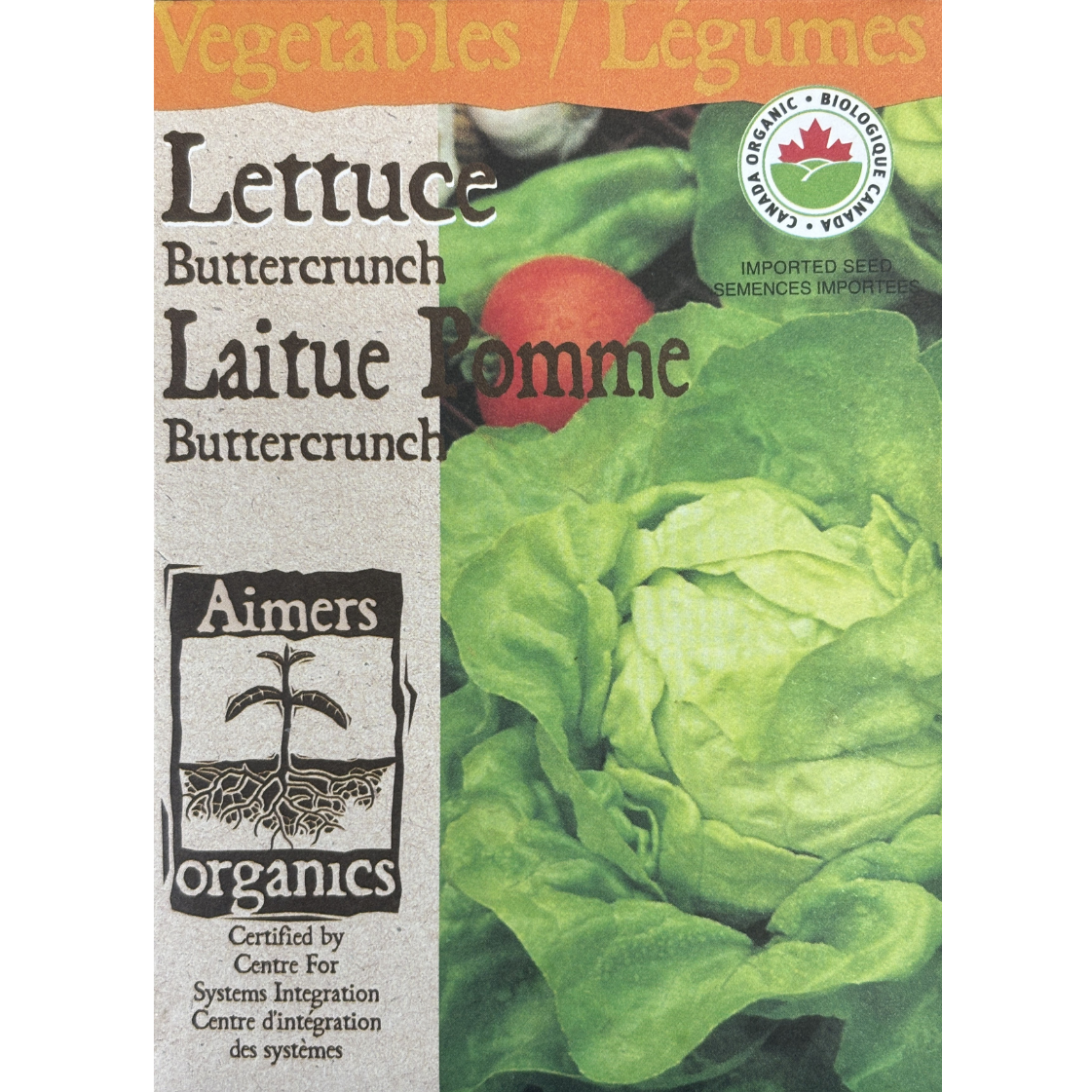 Aimers Organics Lettuce Buttercrunch Pkg.