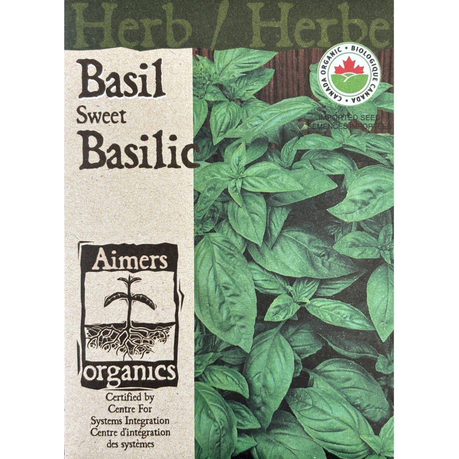 Aimers Organics Herb Basil Sweet Pkg.