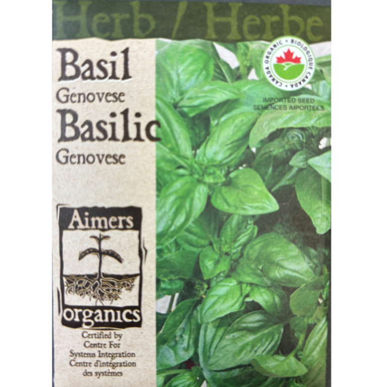 Aimers Organics Herb Basil Genovese Pkg.