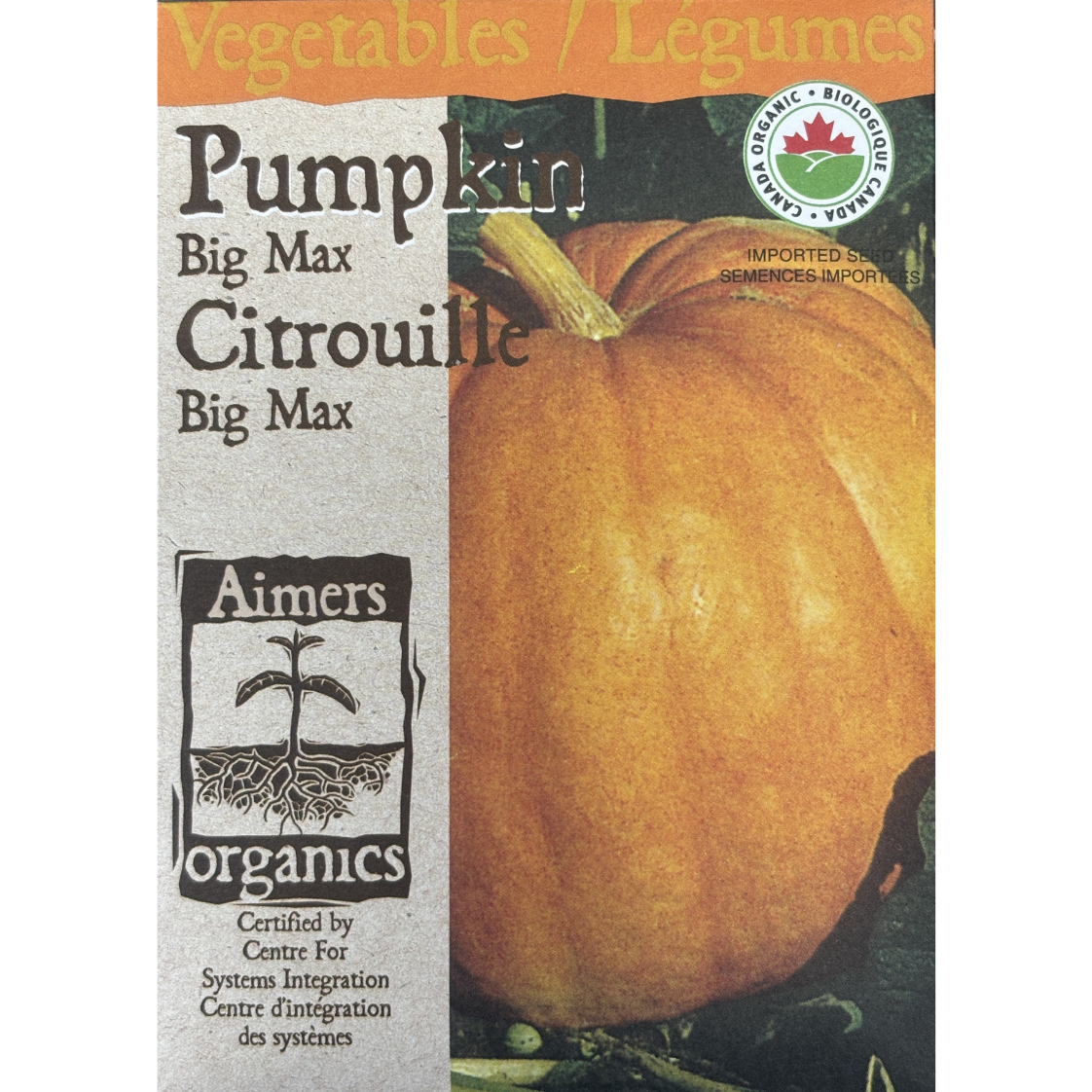 Aimers Organics Pumpkin Big Max Pkg.