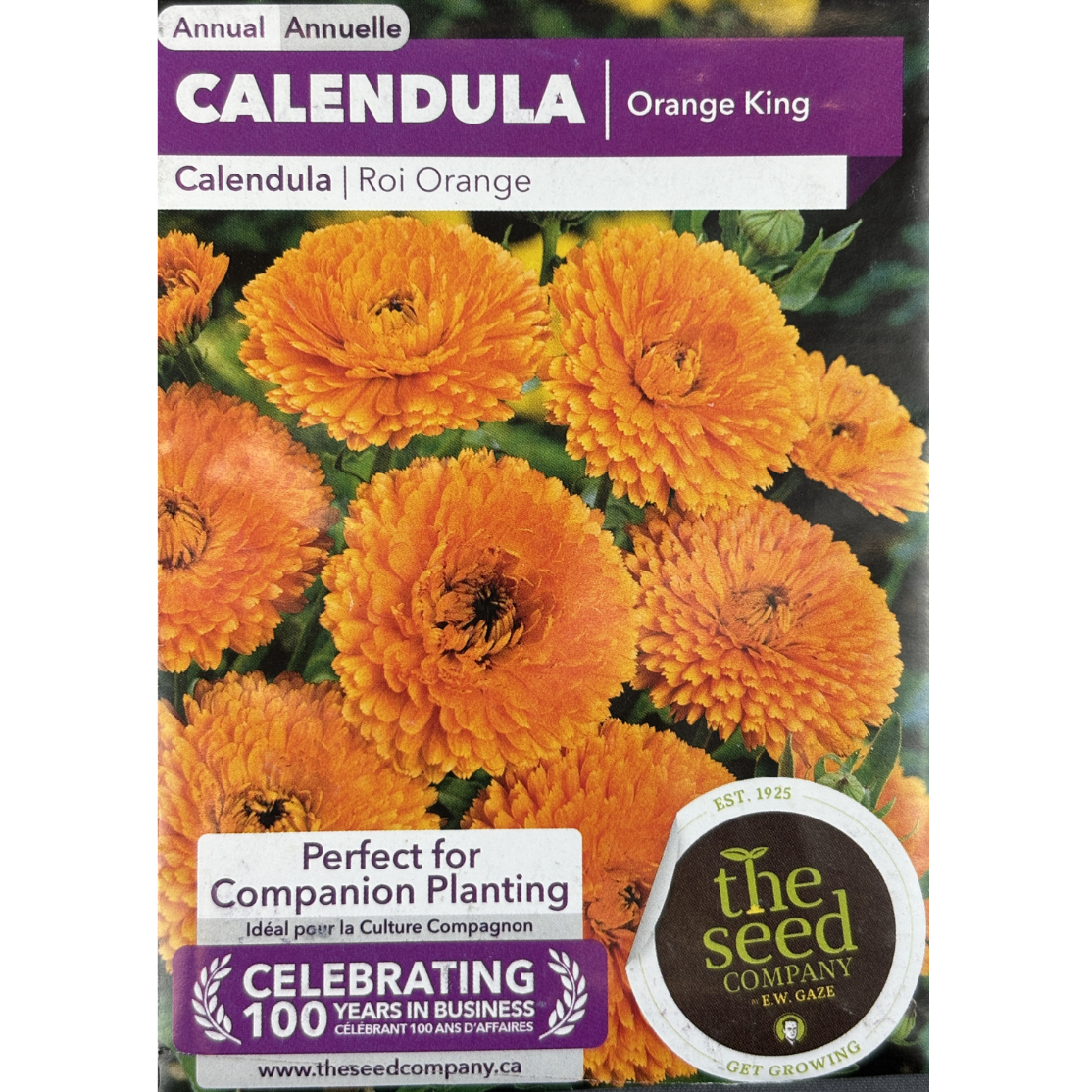 E.W. Gaze Calendula Orange King Pkg.