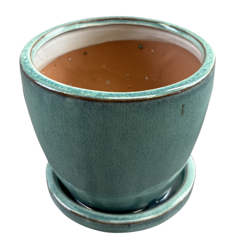 Egg Pot Ceramic w/Saucer