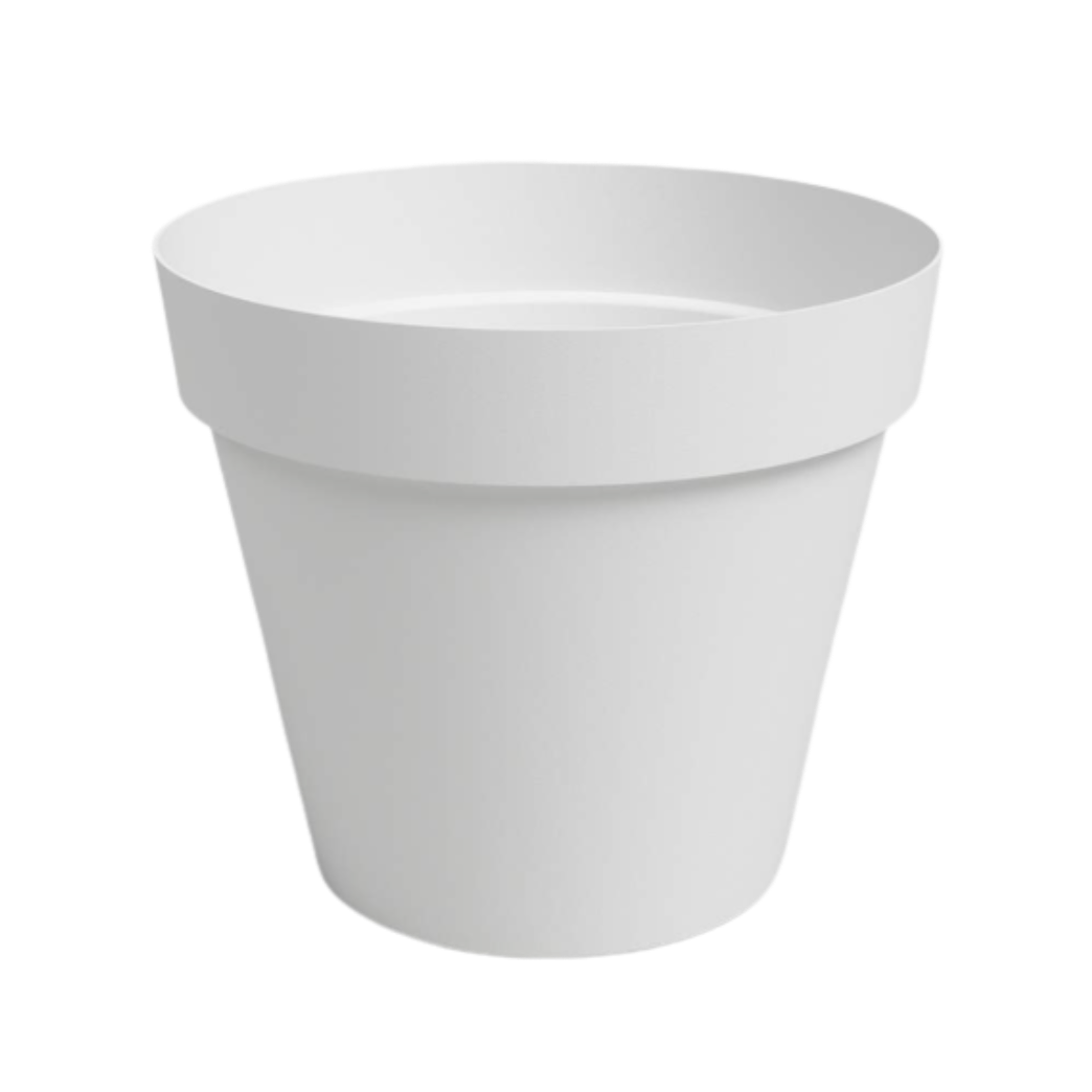 Pot Plastic Capri White