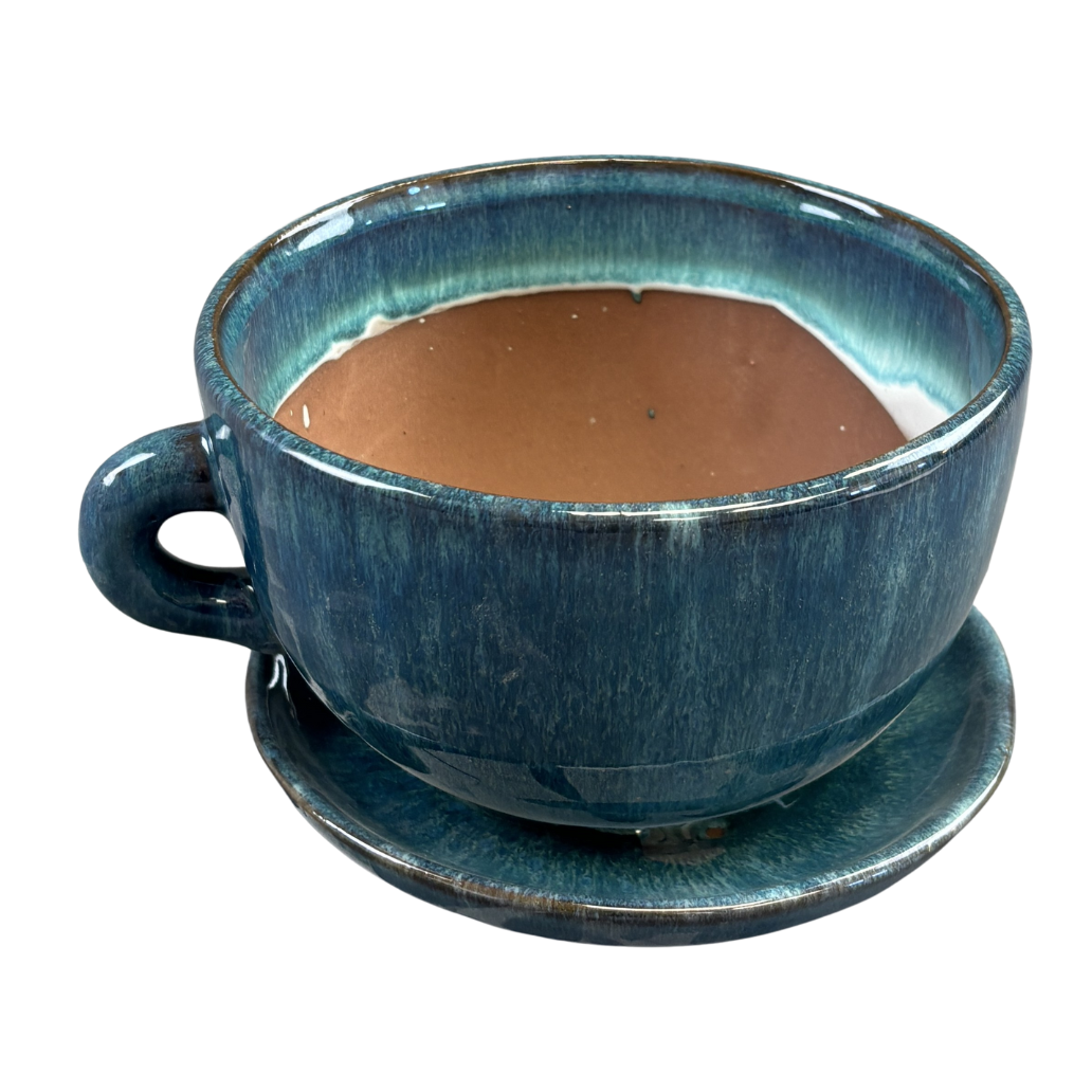 Planter Cup and Saucer Ceramic