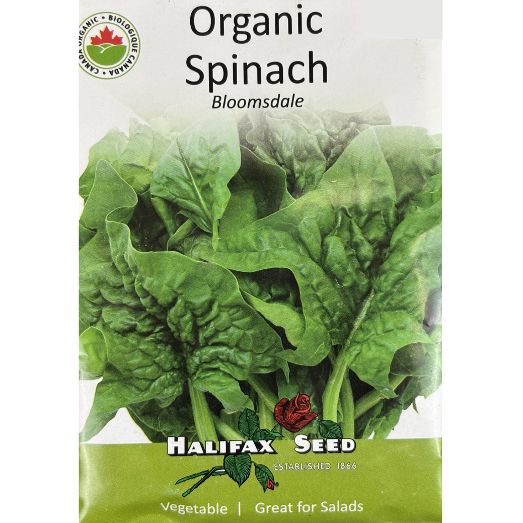 Halifax Seed Organic Spinach Bloomsdale Pkg.