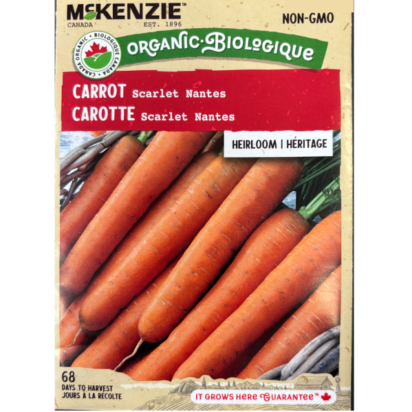 McKenzie Organic Seed Carrot Scarlet Nantes Pkg.