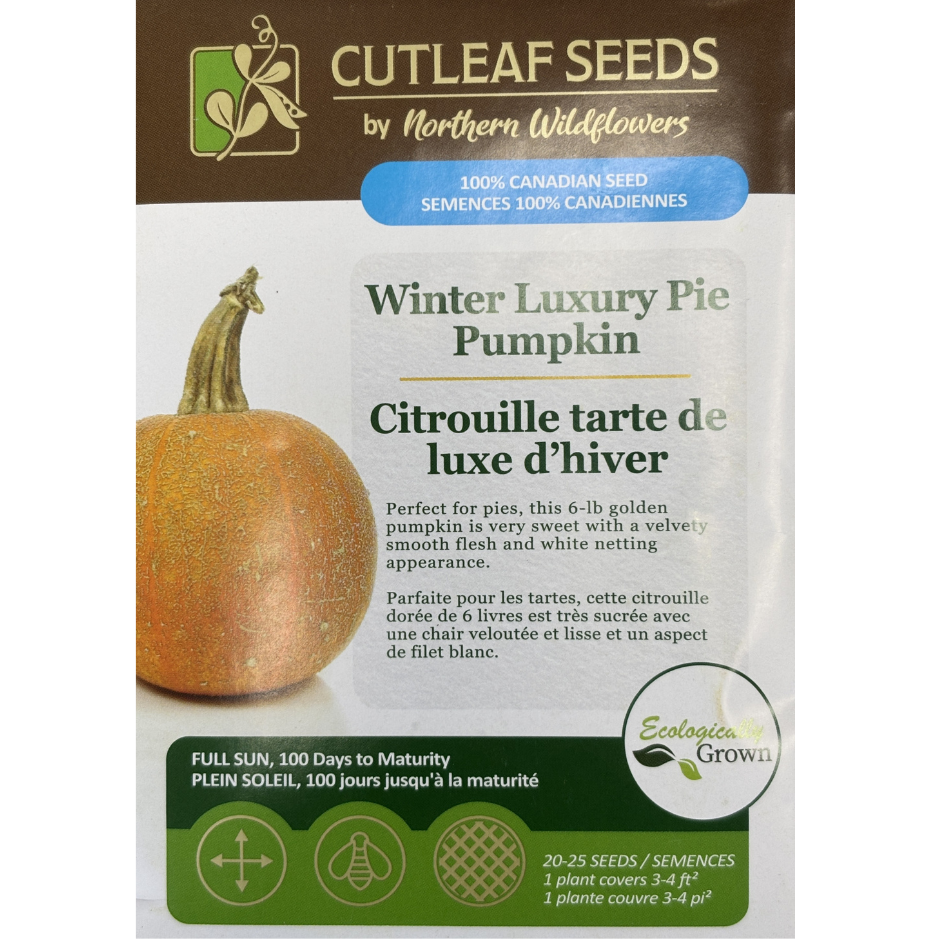 Northern Wildflowers Pumpkin Winter Luxury Pie Pkg.