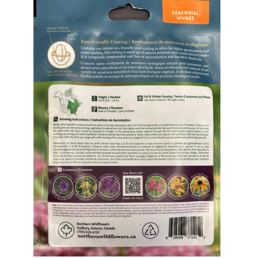 Northern Wildflowers Large Lakeshore Seed Mix 30g Pkg.