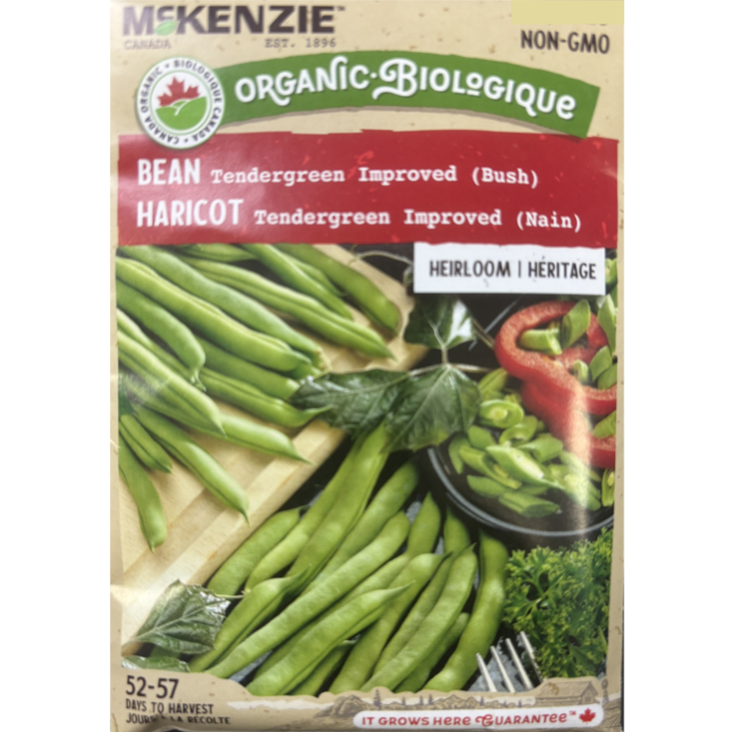 McKenzie Organic Seed Bean Tendergreen Improved Bush Pkg.