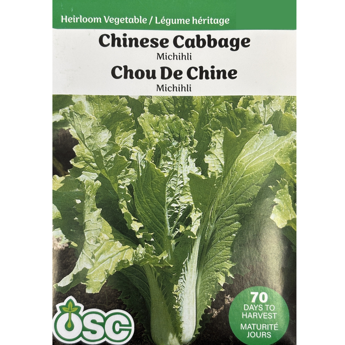 OSC Seeds Cabbage Michihli Chinese Pkg.