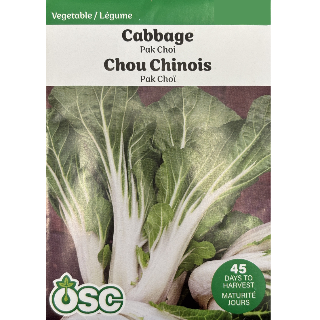 OSC Seeds Cabbage Pak Choi Pkg.