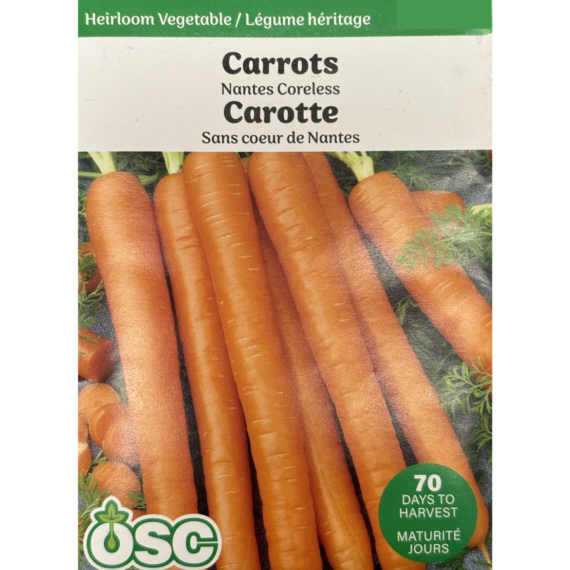 OSC Seeds Carrot Nantes Coreless Pkg.