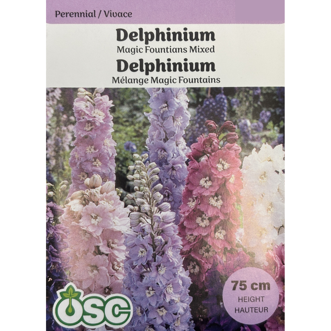OSC Seeds Delphinium Magic Fountains Mix Pkg.