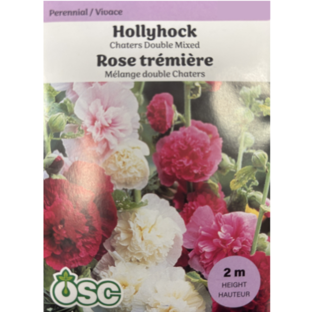 OSC Seeds Hollyhock Chaters Double Mixed Pkg.