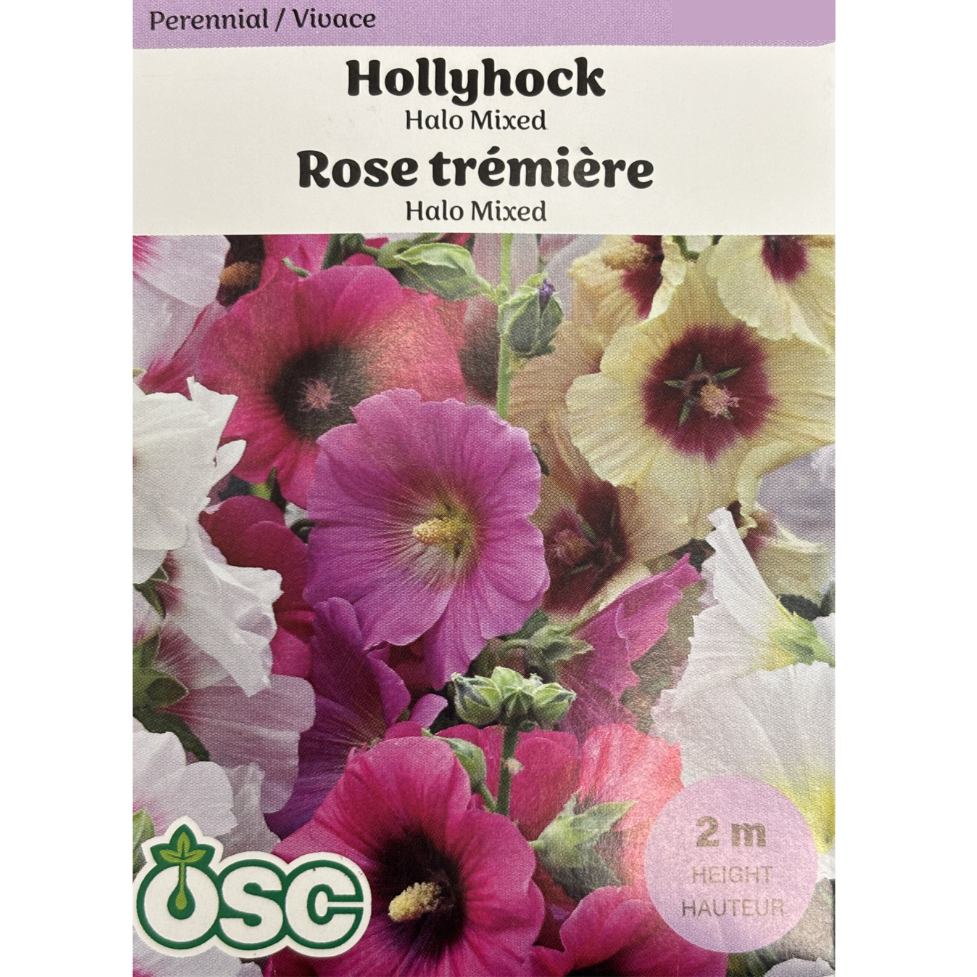 OSC Seeds Hollyhock Halo Mixed Pkg.