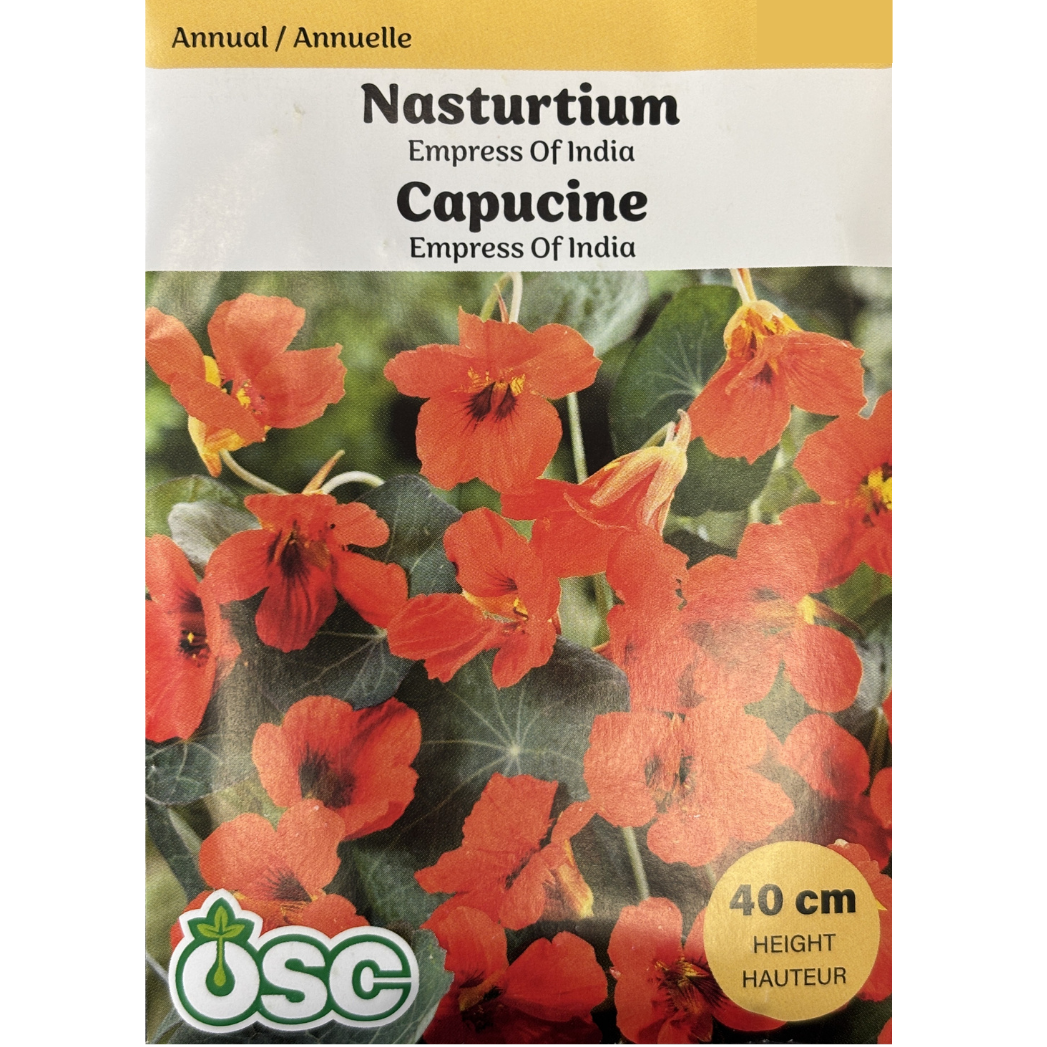 OSC Seeds Nasturtium Empress of India Pkg.