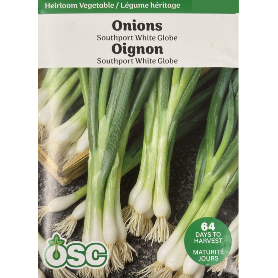 OSC Seeds Onion Southport White Globe Pkg.