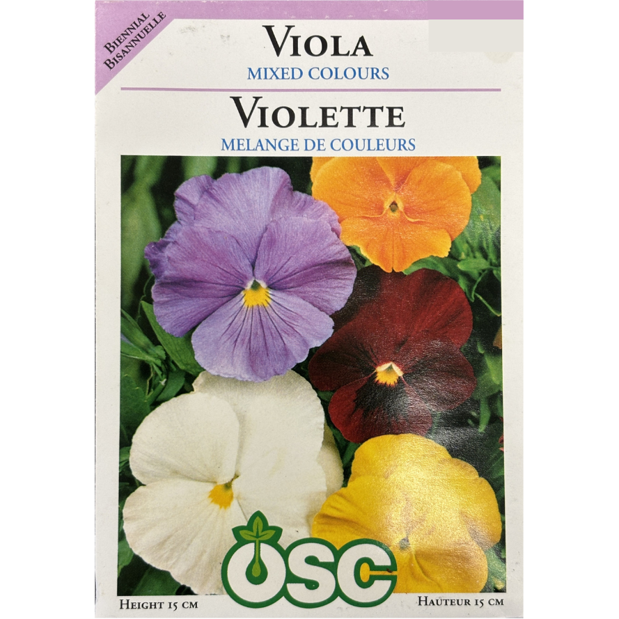 OSC Seeds Viola Mixed Colours Pkg.