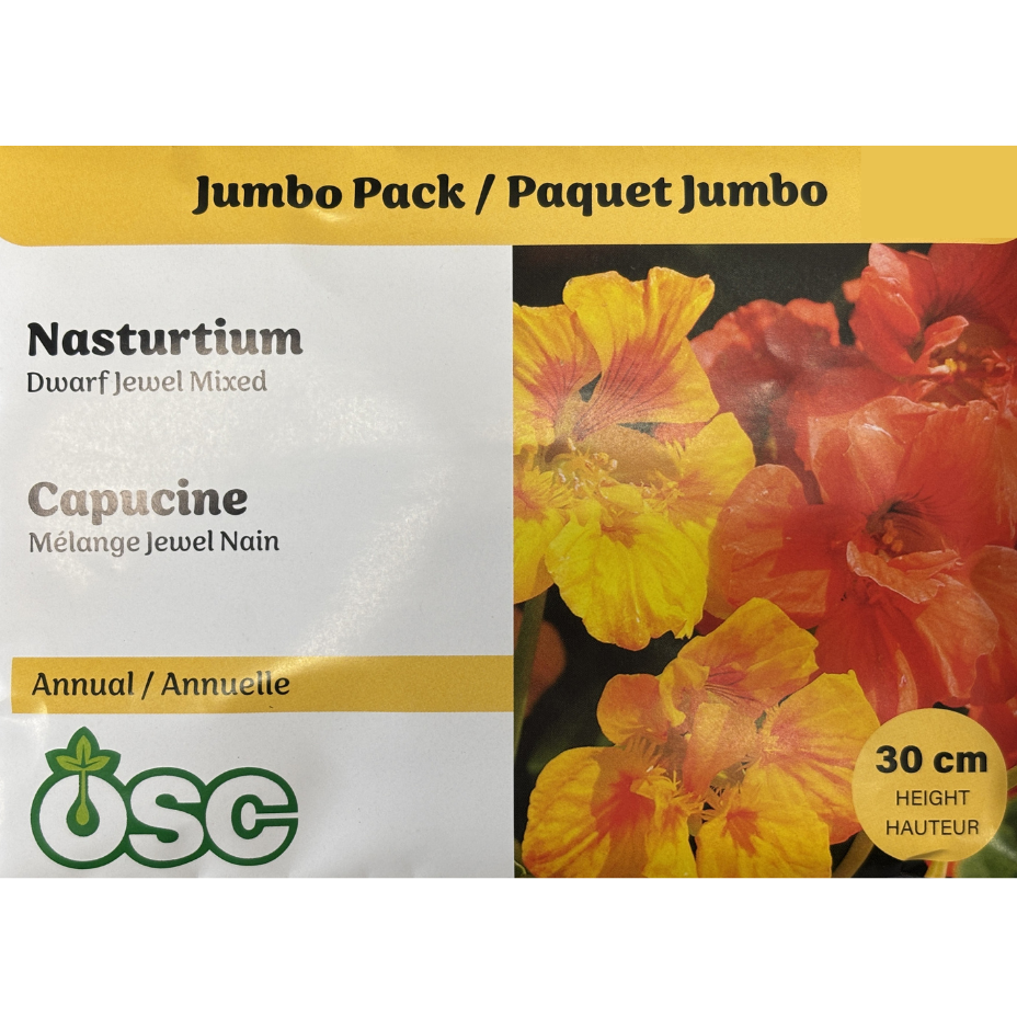OSC Seeds Nasturtium Dwarf Jewel Mix