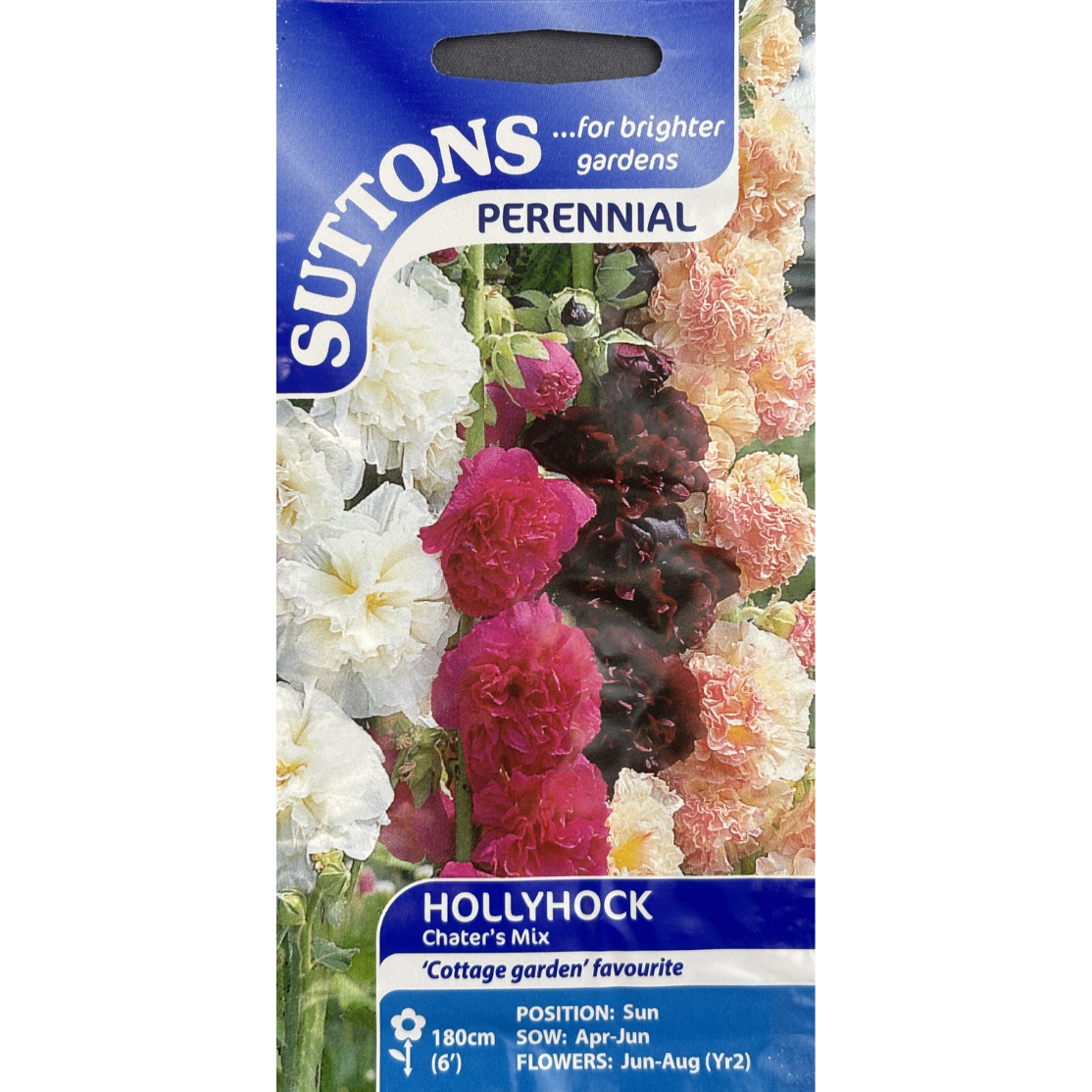 Suttons Seed Hollyhock Chater's Mix Pkg.