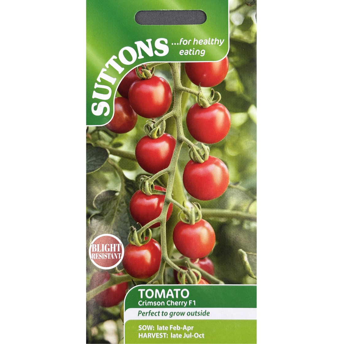 Suttons Seed Tomato F1 Crimson Cherry Pkg.