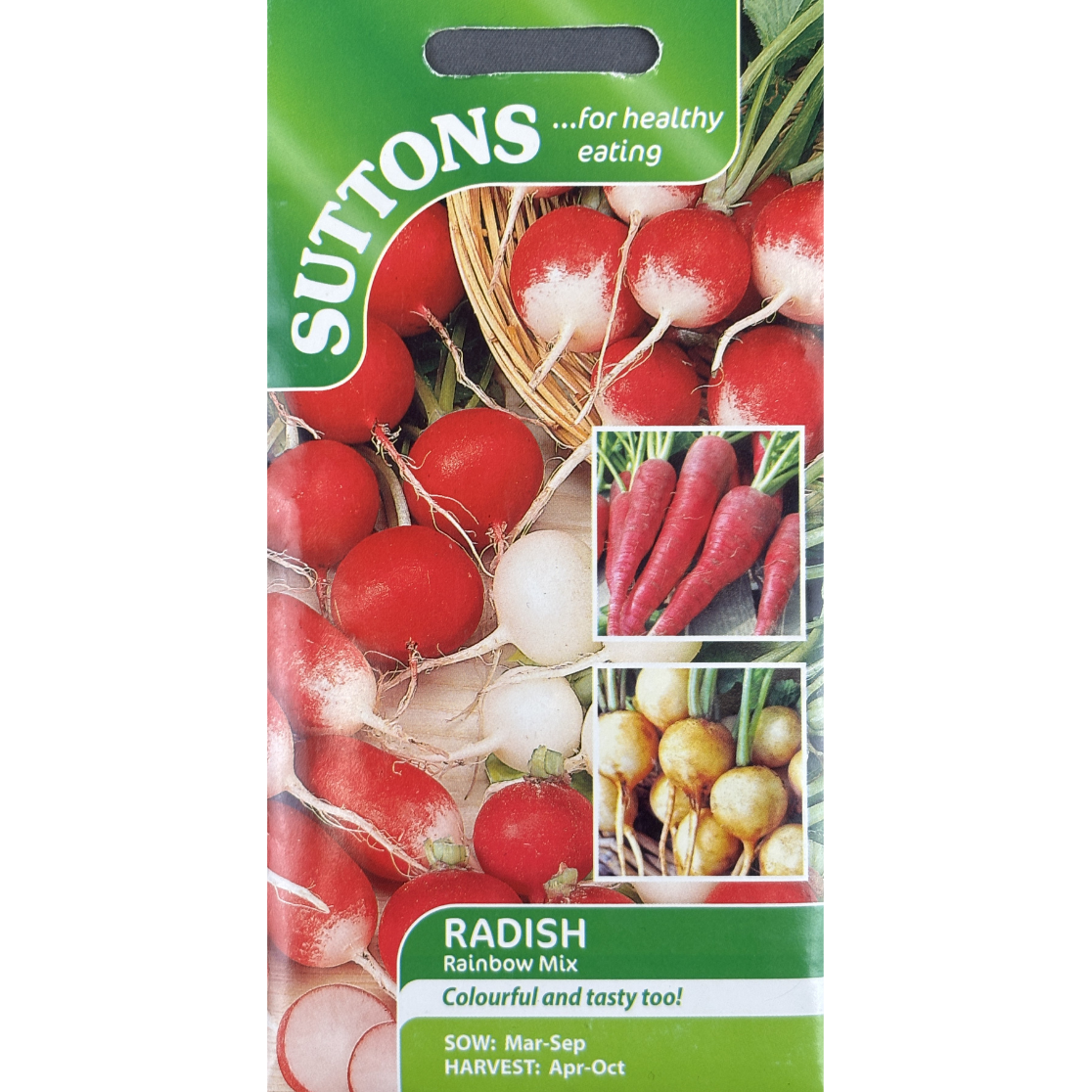 Suttons Seed Radish Rainbow Mix Pkg.