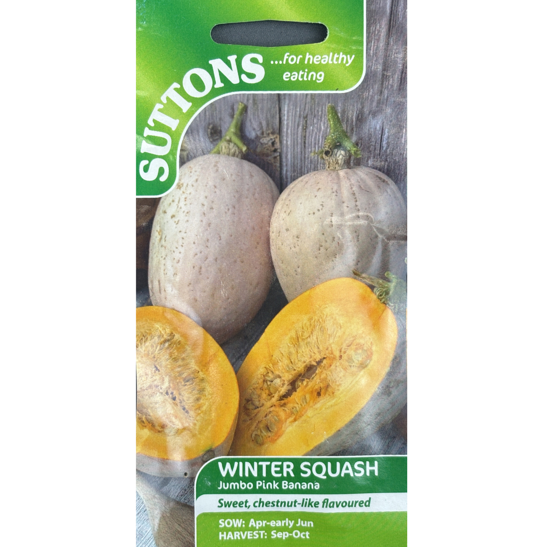 Suttons Seed Squash Pink Banana Jumbo Pkg.