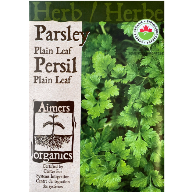 Aimers Organics Herb Parsley Plain Leaf Pkg.
