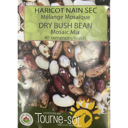 Tourne-Sol Bean Dry Mosaic Mix Bush Pkg.