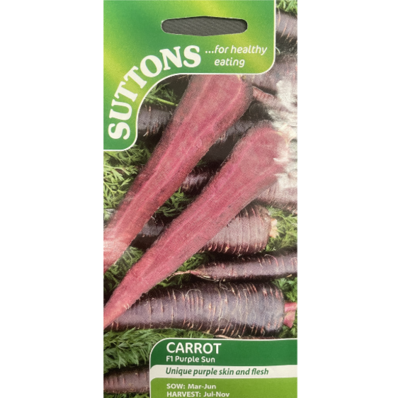 Suttons Seed Carrot Purple Sun Pkg.