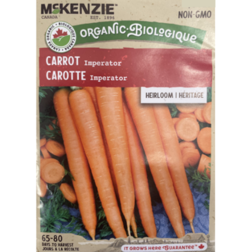McKenzie Organic Seeds Carrot Imperator Pkg
