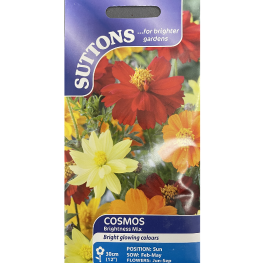 Suttons Seed Cosmos Brightness Mix Pkg.