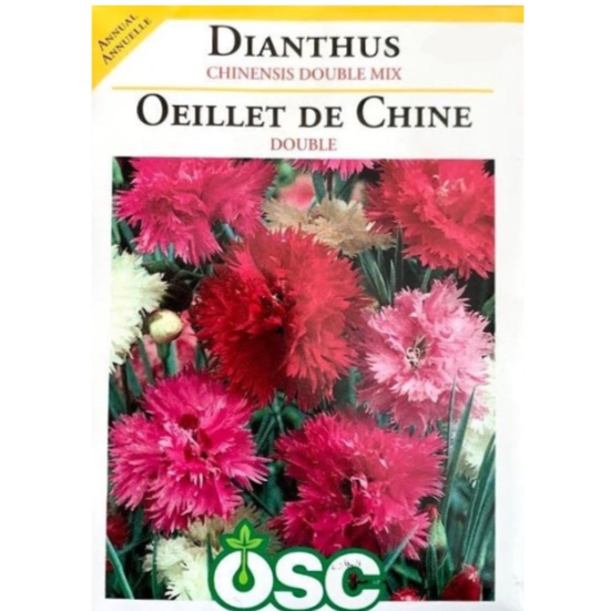 OSC Seeds Dianthus Chinensis Double Mix Pkg.