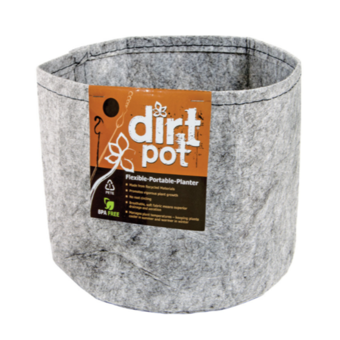 Hydrofarm Dirt Pot Flexible Fabric Planters - No Handles