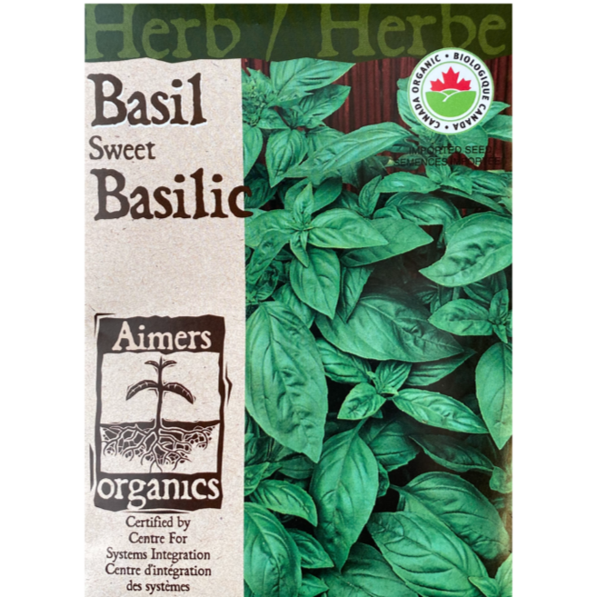 Aimers Organics Herb Basil Sweet Pkg.