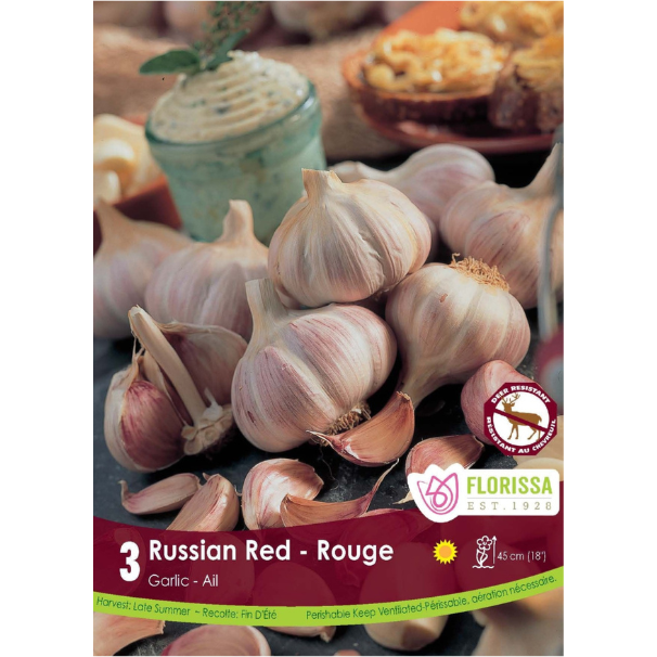 Bulbs Garlic Russian Red 3/Pkg.