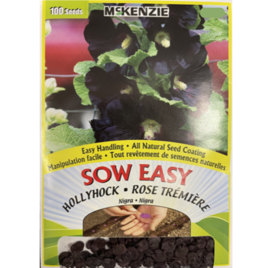 McKenzie Sow Easy Seed Hollyhock Nigra