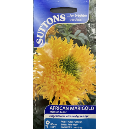 Suttons Seed Marigold African Mission Giant Pkg.