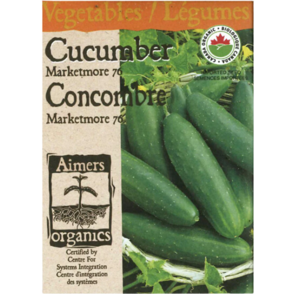 Aimers Organics Cucumber Marketmore 76 Pkg.