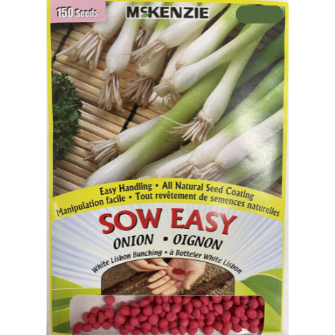 McKenzie Sow Easy Seed Onion White Lisbon Bunching