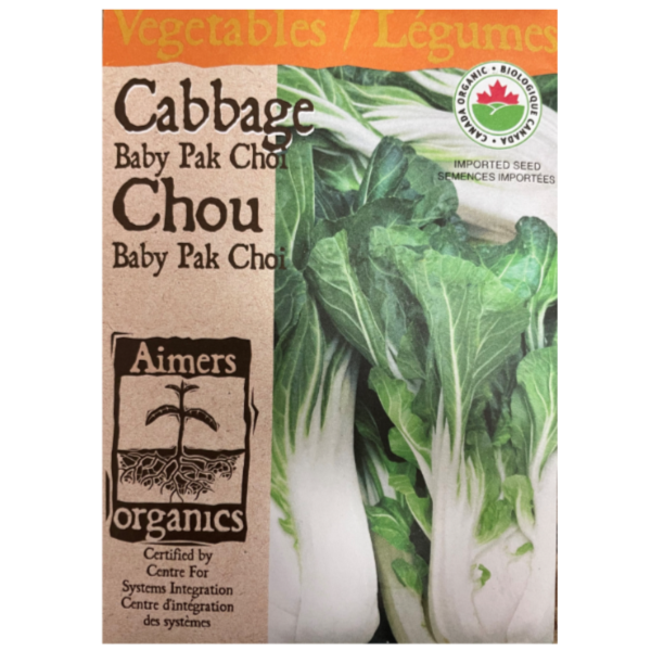 Aimers Organics Cabbage Baby Pak Choi Pkg.