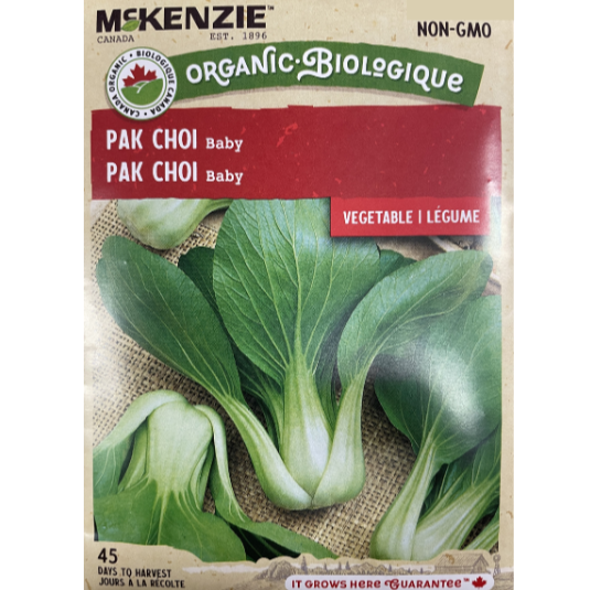 McKenzie Organic Seed Pak Choi Baby Pkg.