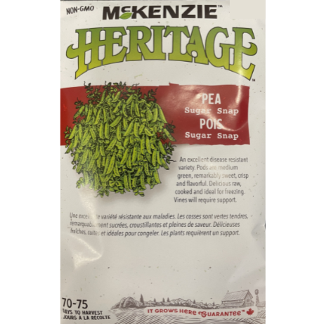 McKenzie Heritage Seed Pea Sugar Snap Pkg.