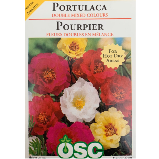 OSC Seeds Portulaca Double Mixed Colours Pkg.