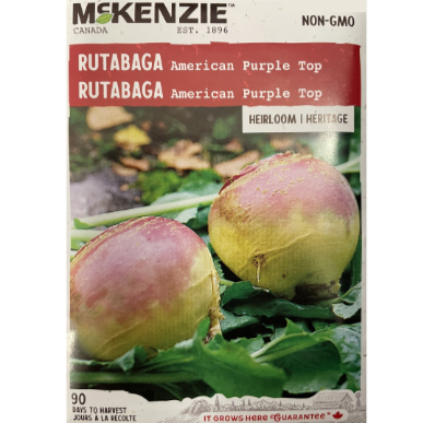 McKenzie Seed Rutabaga American Purple Top Pkg