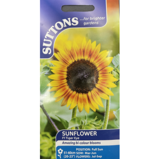 Suttons Seed Sunflower F1 Tiger Eye Pkg.