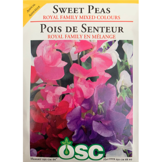 OSC Seeds Sweet Pea Royal Family Mixed Colours Pkg