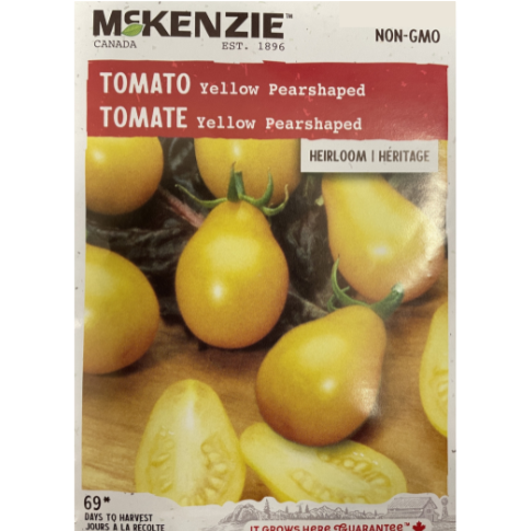 McKenzie Seed Tomato Yellow Pearshaped Pkg